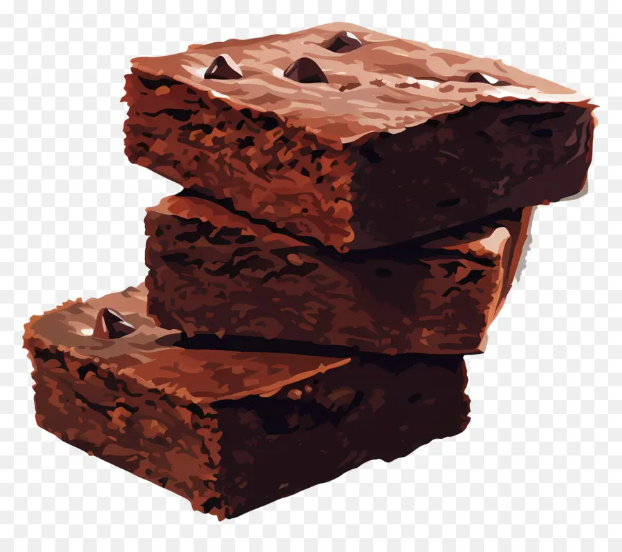 Brownies，Lascas De Chocolate PNG