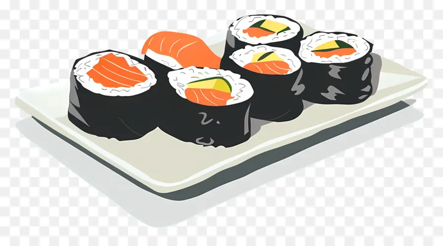 Sushi，Rolos De Sushi PNG