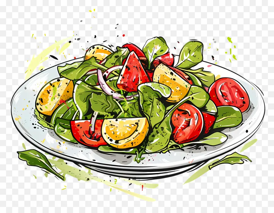 Salada，Salada De Espinafre PNG