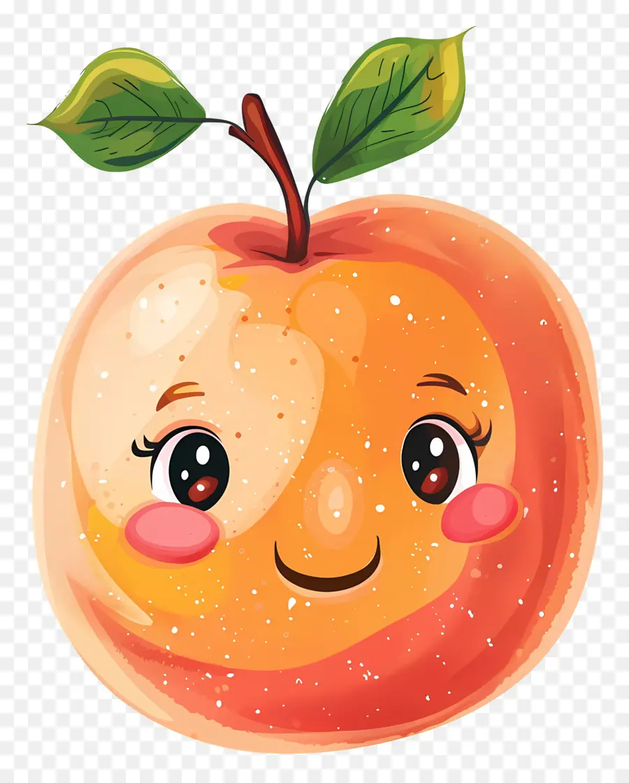 Cartoon De Pêssego，Desenho Animado Da Apple PNG