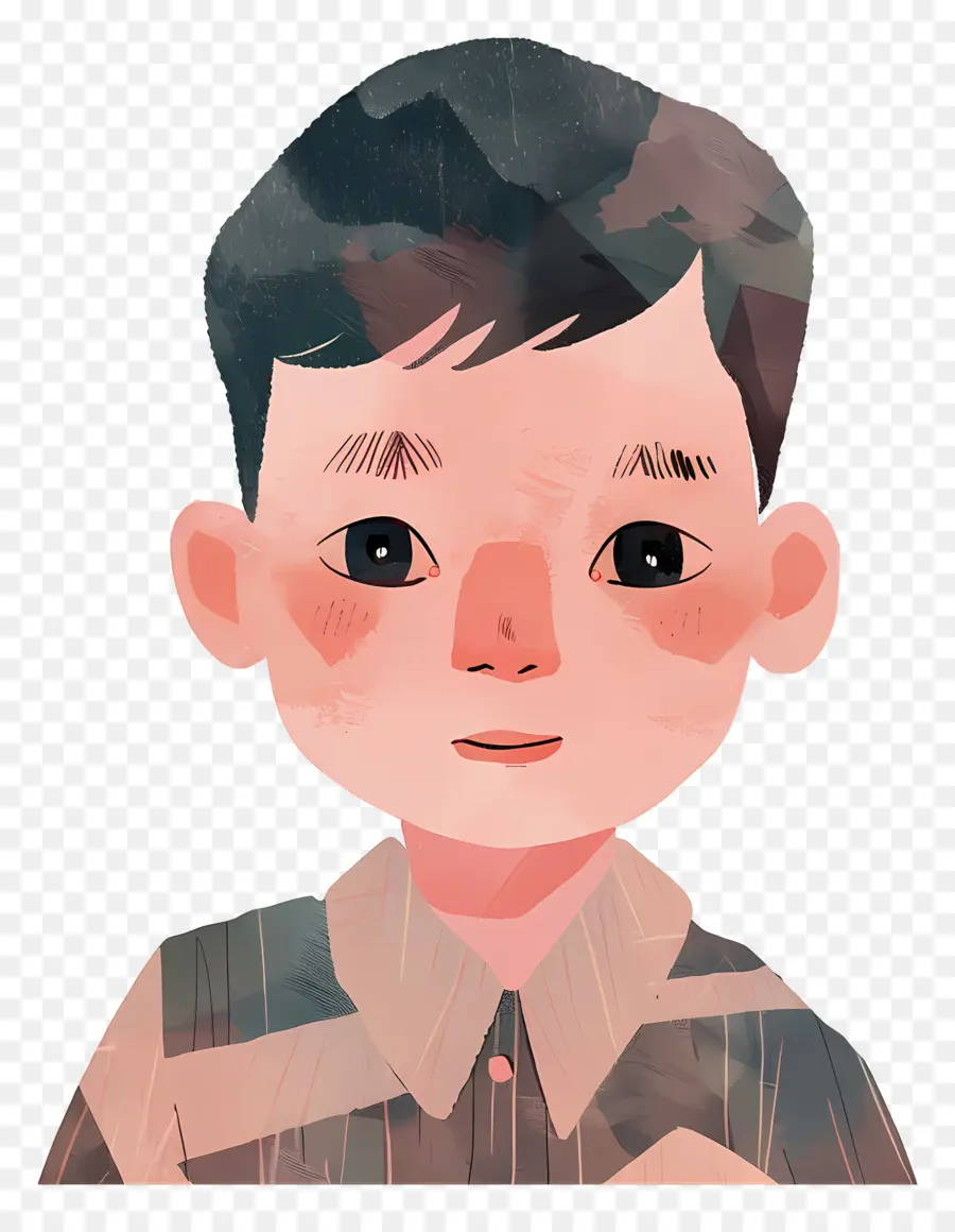 Little Boy，Camisa Xadrez PNG