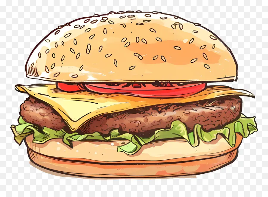 Hamburger，Queijo PNG