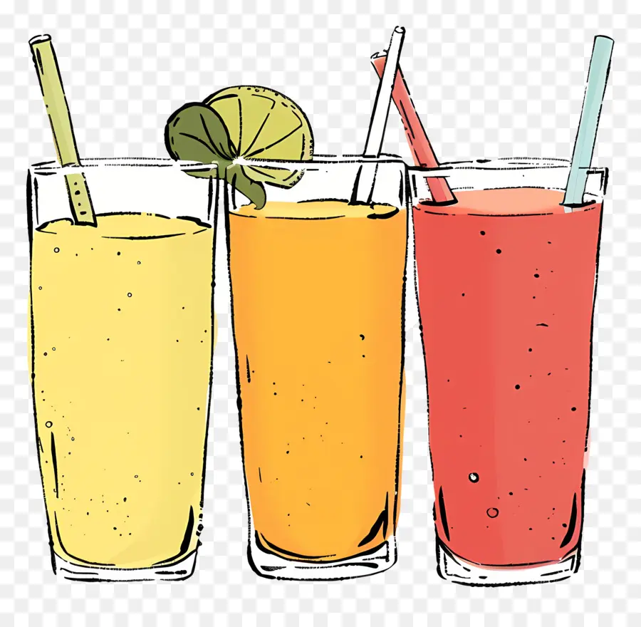 Smoothies，Bebidas Coloridas PNG