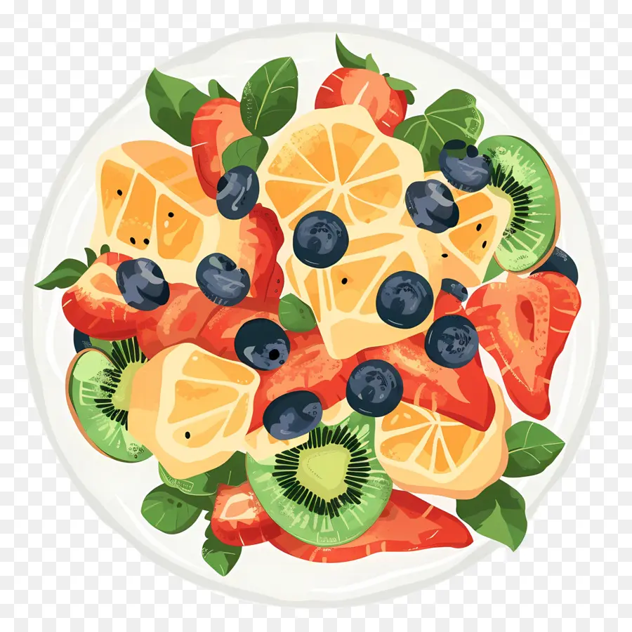 Salada De Frutas，Frutas Em Fatias PNG