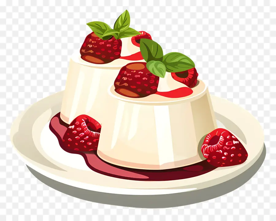 Panna Cotta，Torta De Creme De Baunilha PNG