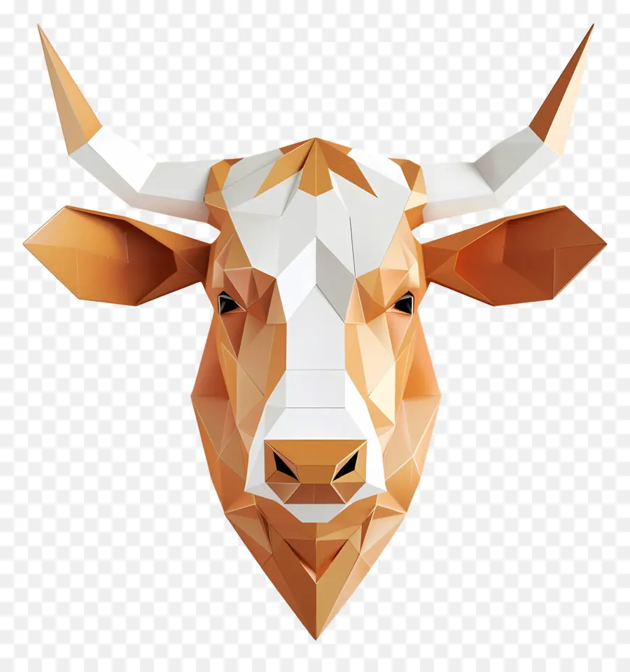 Cabeça De Vaca，Low Poly Modelaing PNG