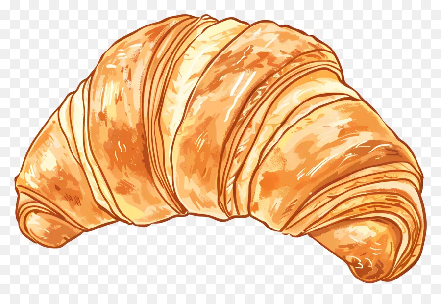 Croissant，Pastelaria PNG