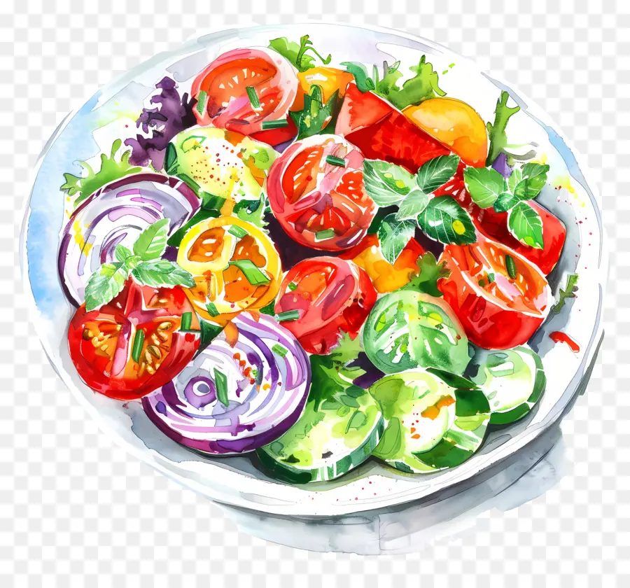 Salada De Verão，Salada Fresca PNG