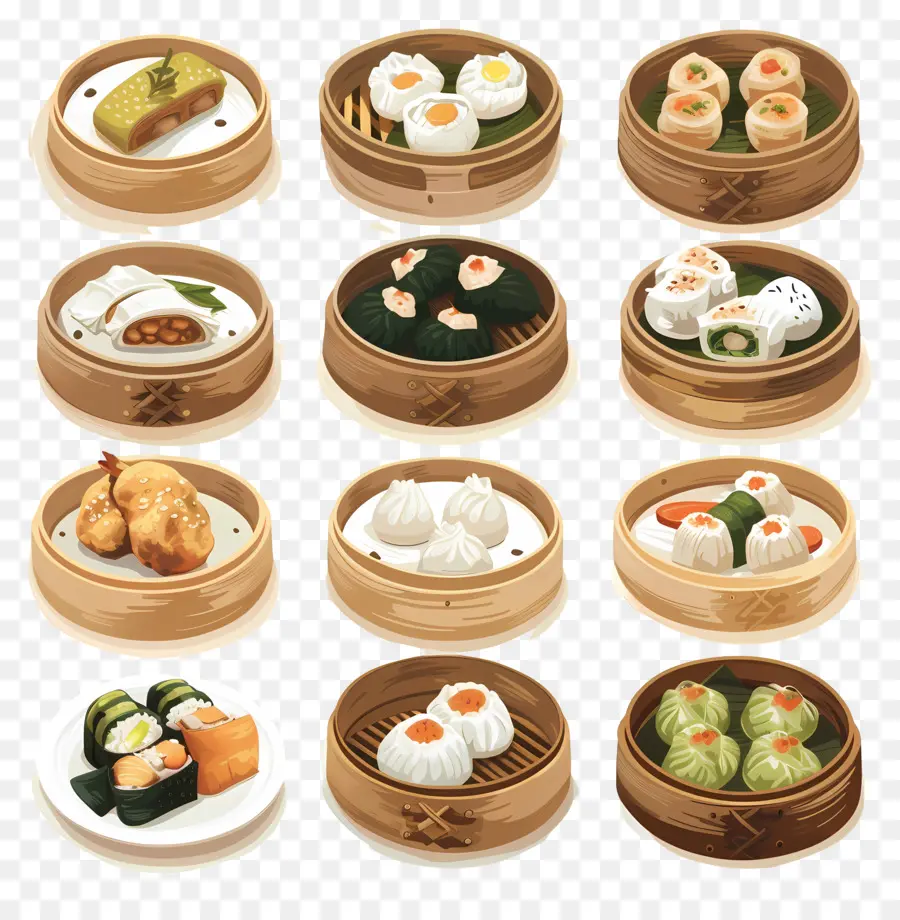 Dim Sum，Bolinhos PNG