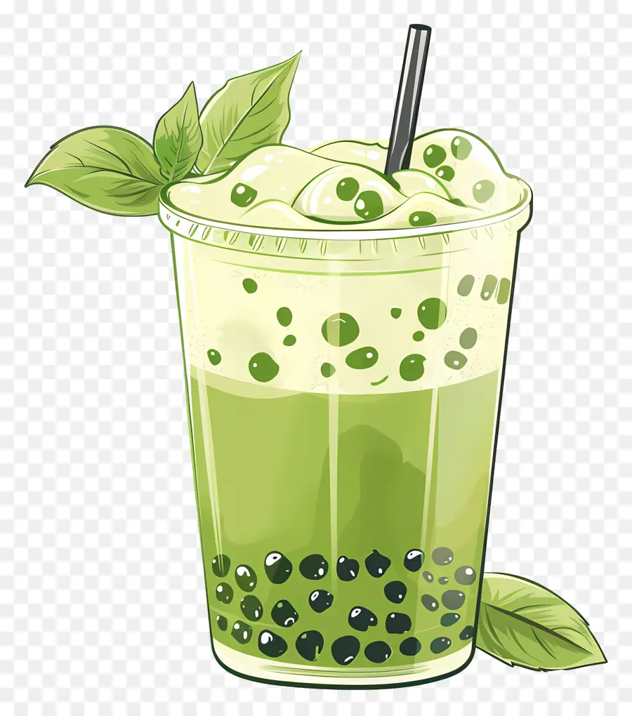 Chá De Bolha Matcha，Chá Da Bolha PNG