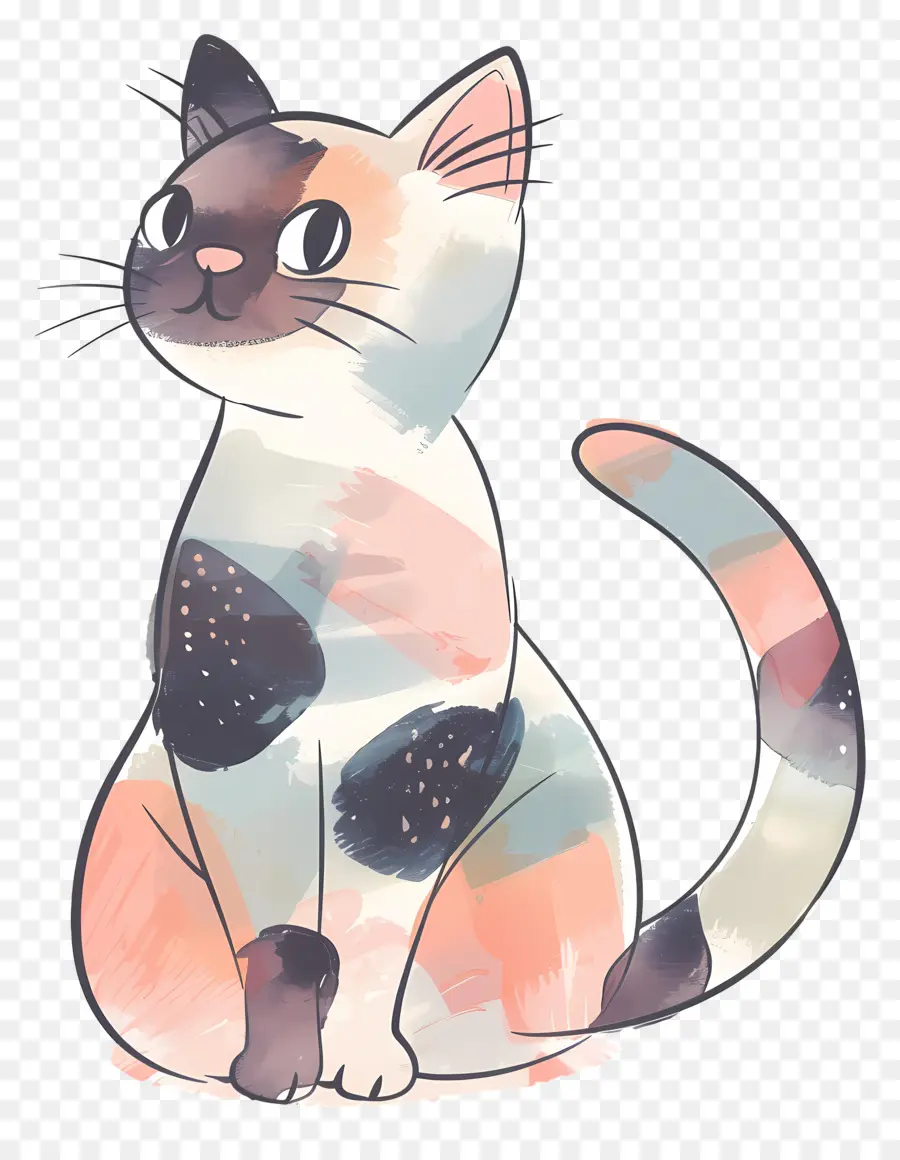 Doodle Cat，Gato PNG