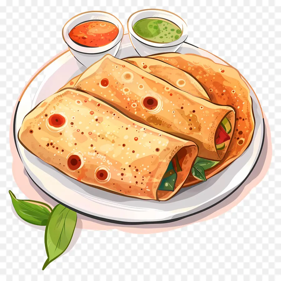 Dosa，Pães Recheados PNG