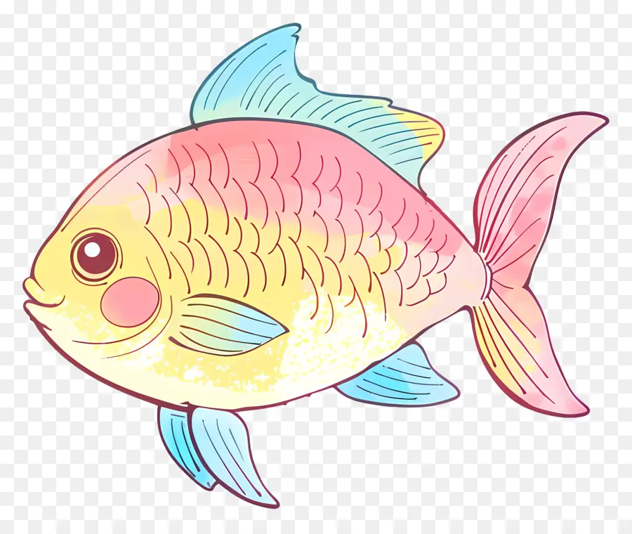 Doodle Peixe，Pequenos Peixes PNG