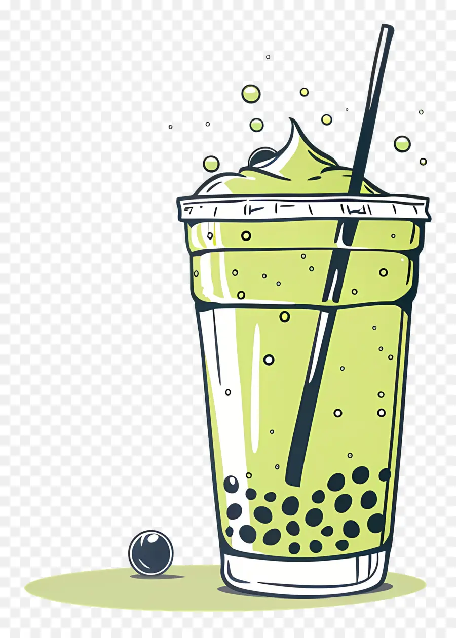 Chá De Bolha Matcha，O Chá Verde PNG