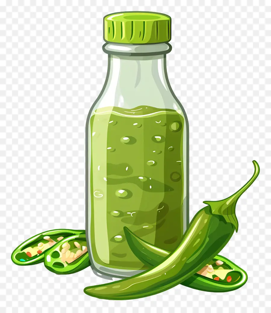 Molho De Pimenta Verde，Molho Verde PNG