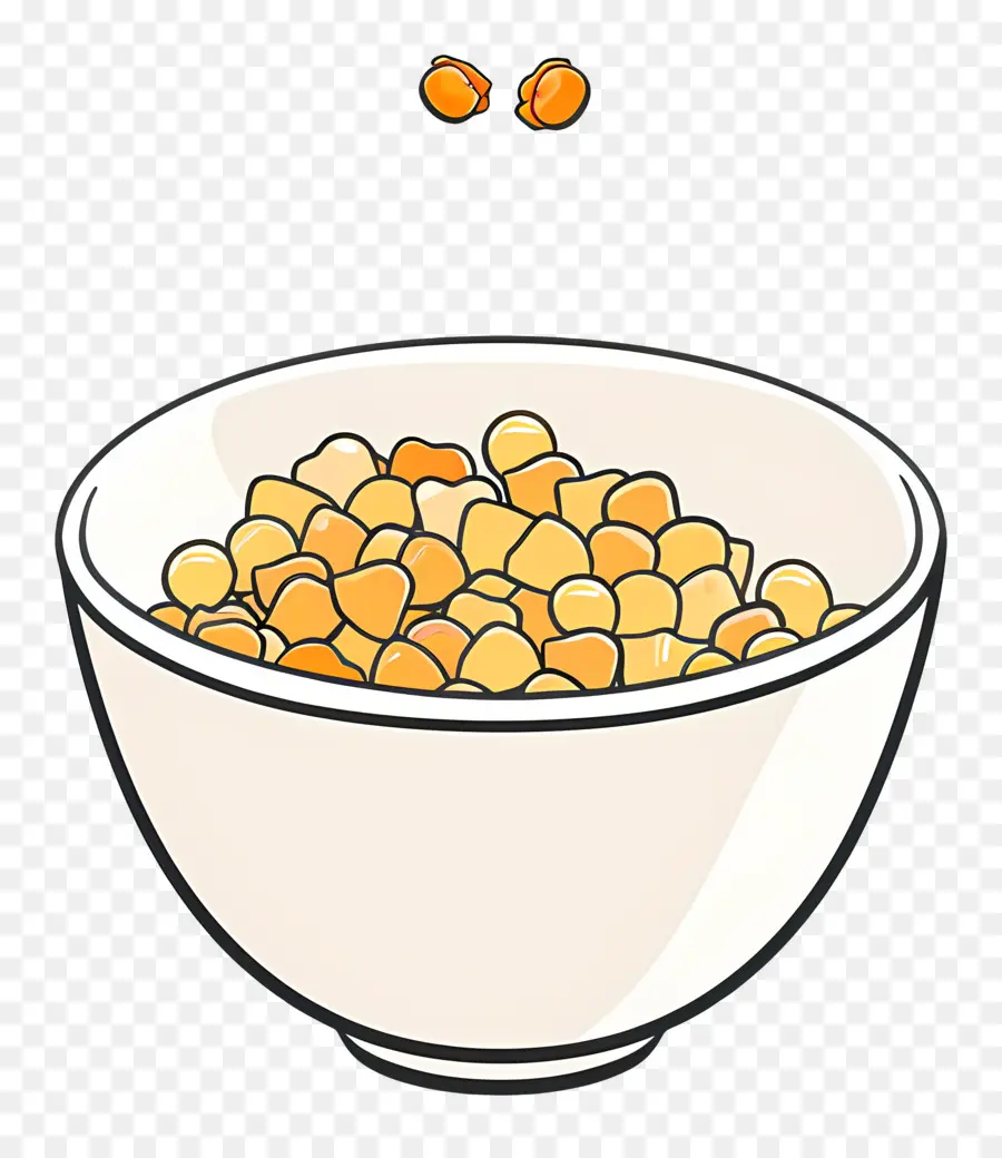 Tigela De Cereais，Milho Kernels PNG