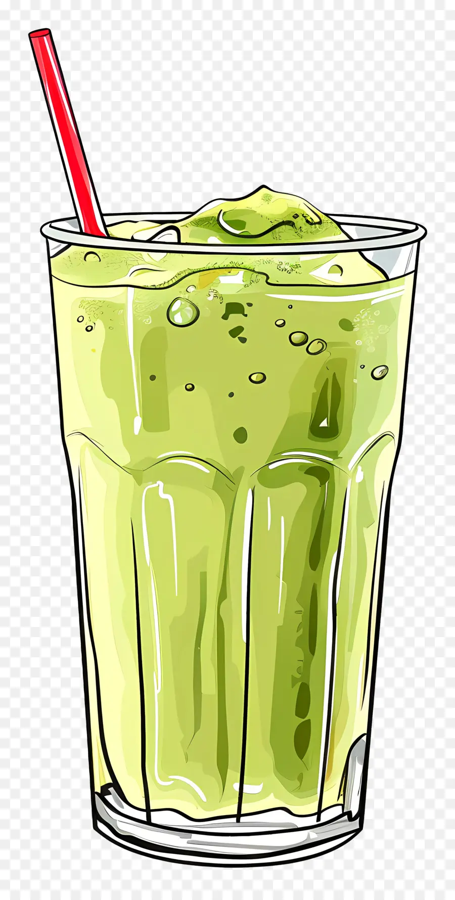 Bebida Matcha，Smoothie Verde PNG