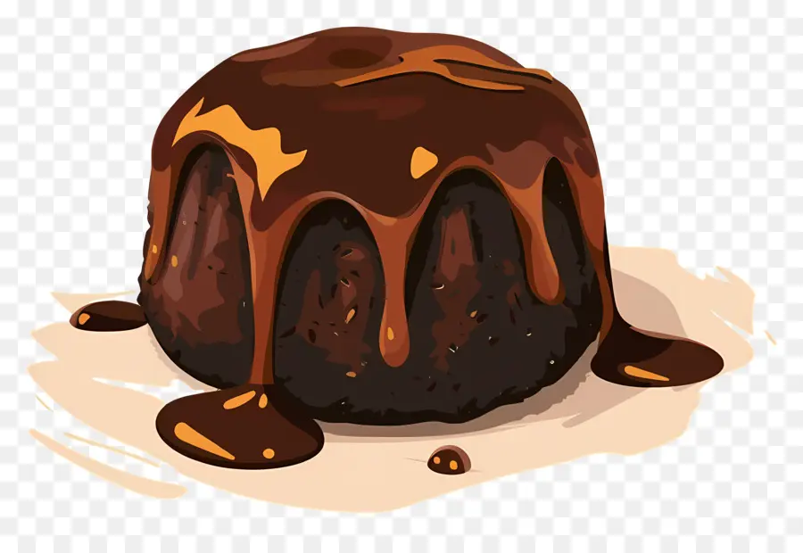 Bolo De Lava，Pudim De Caramelo PNG