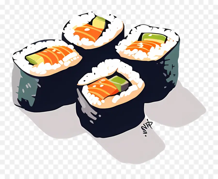 Sushi，Rolos De Sushi PNG