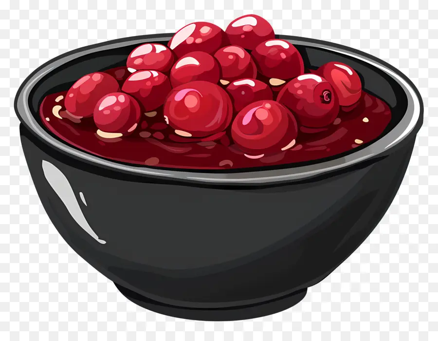 Molho De Cranberry，Tigela De Cranberries PNG