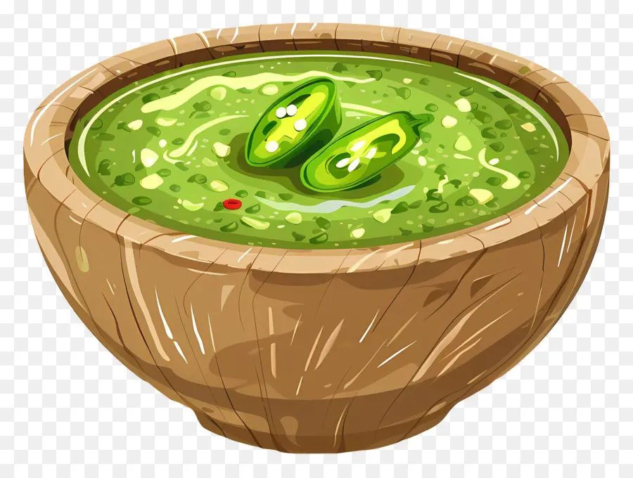 Molho De Pimenta Verde，Sopa De Folhas Verdes PNG