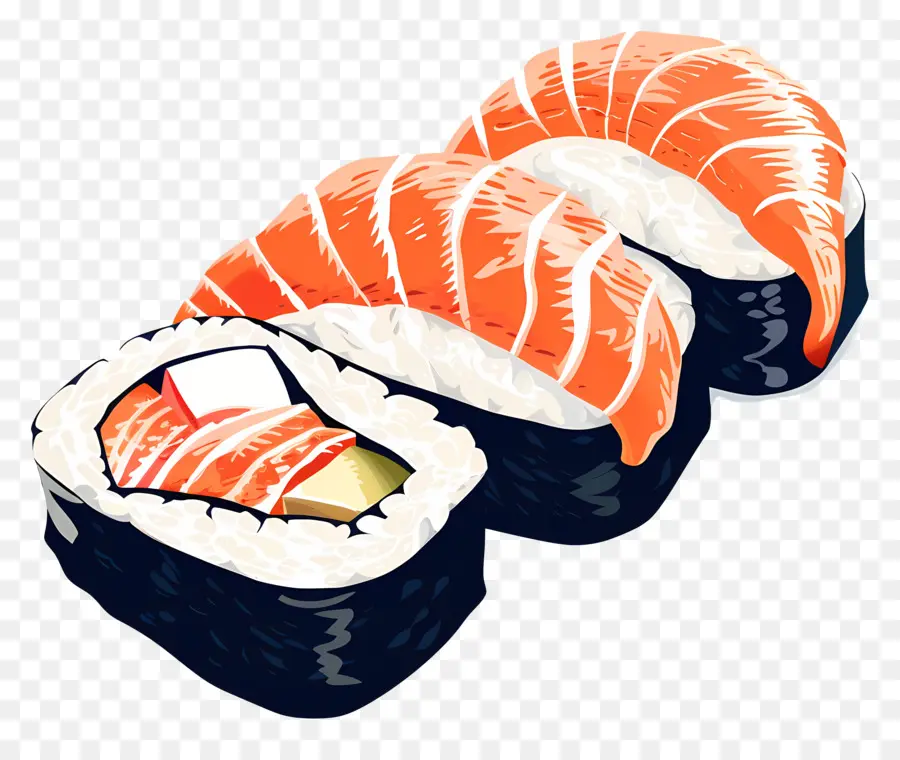 Sushi，Rolos De Sushi PNG