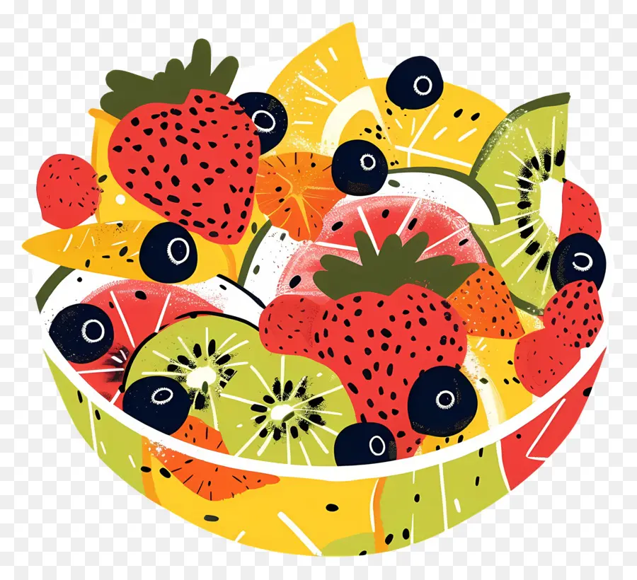 Salada De Frutas，Frutas Coloridas PNG