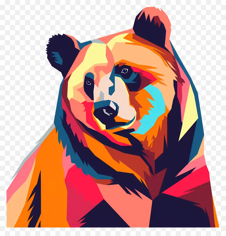 Urso，Urso Colorido PNG