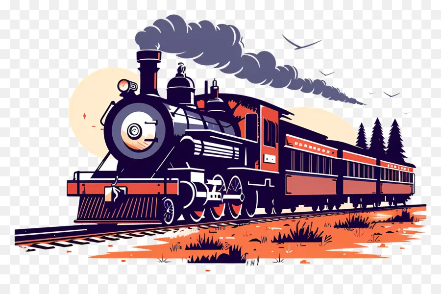 De Trem，Comboio A Vapor PNG