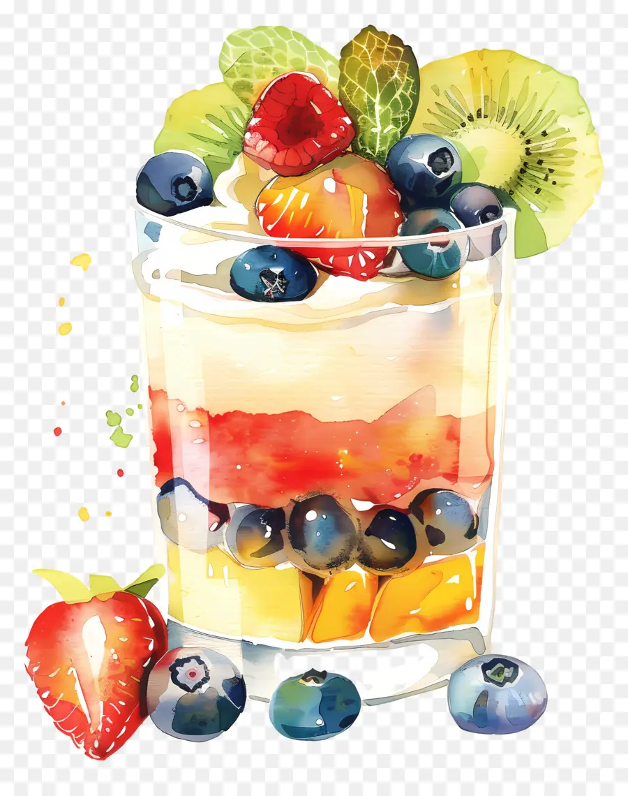 Frutas Perfeitas，Pintura Em Aquarela PNG