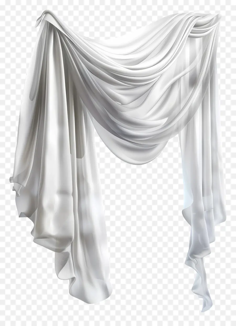 Cortinas Arejadas，Xale Branco PNG