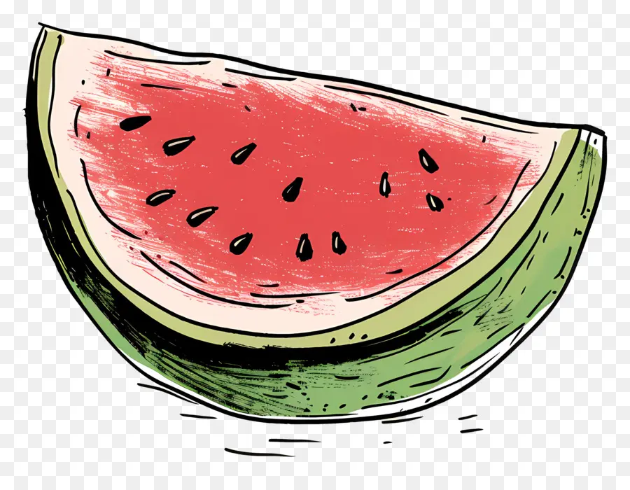 Doodle Watermelon，Melancia PNG