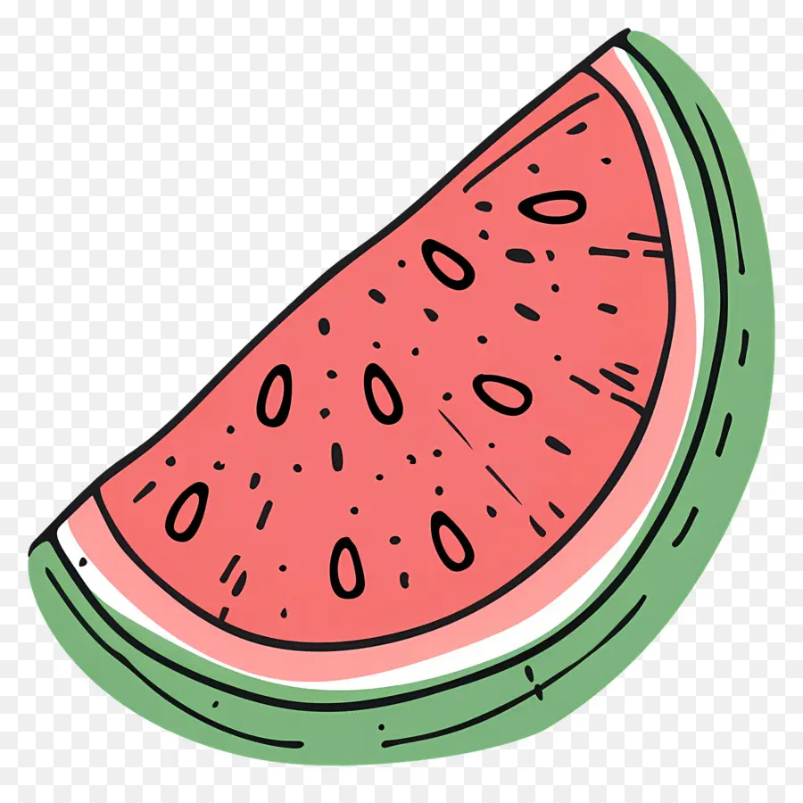 Doodle Watermelon，Melancia PNG