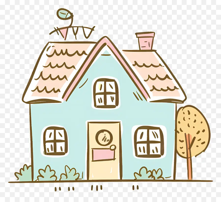 Doodle House，Pequena Casa PNG