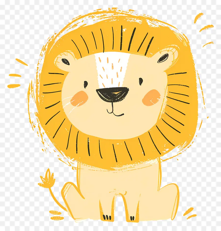 Doodle Lion，Leão PNG