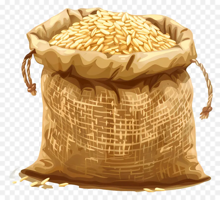 Arroz Na Bolsa，Grãos Amarelos PNG