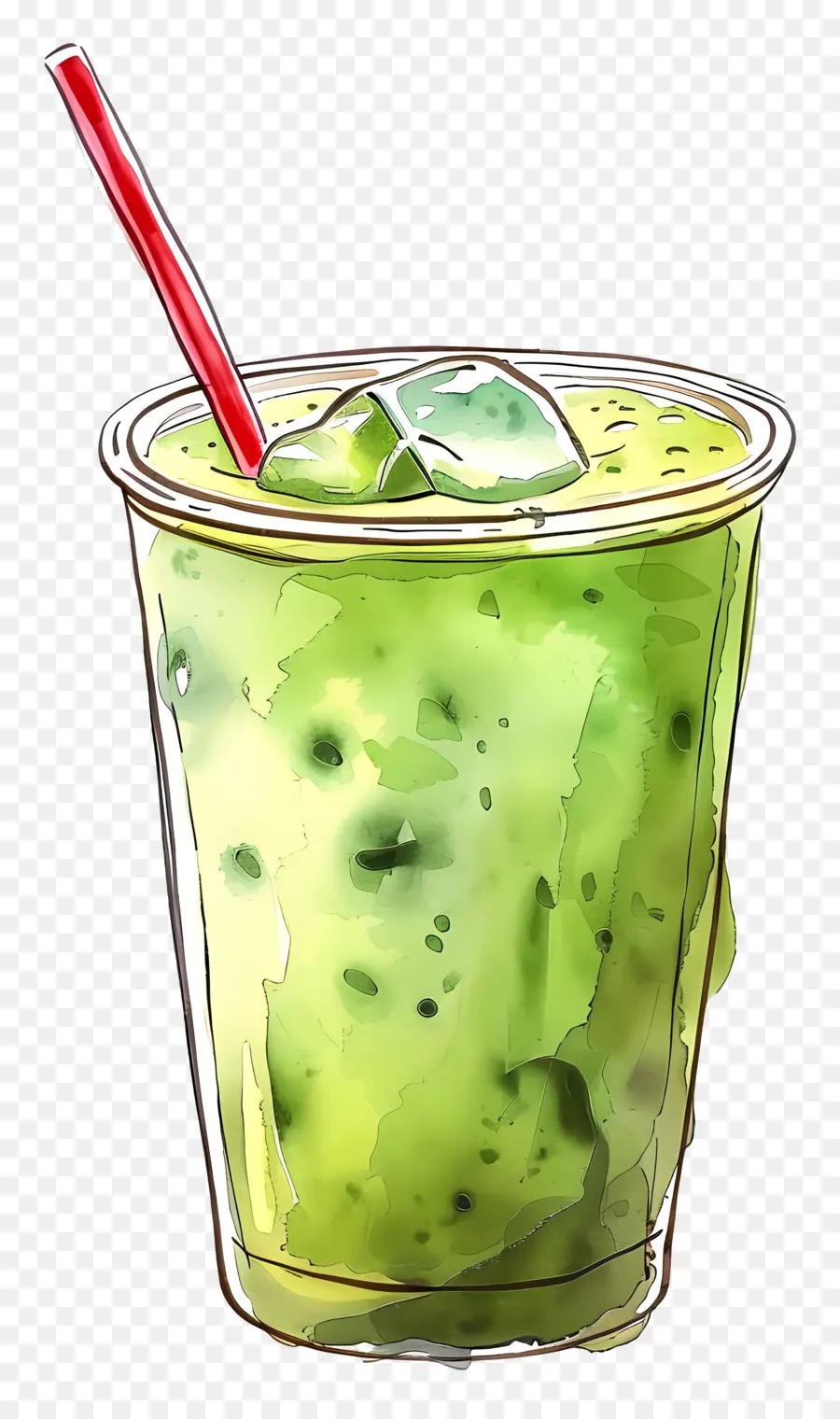 Bebida Matcha，Bebida Verde PNG