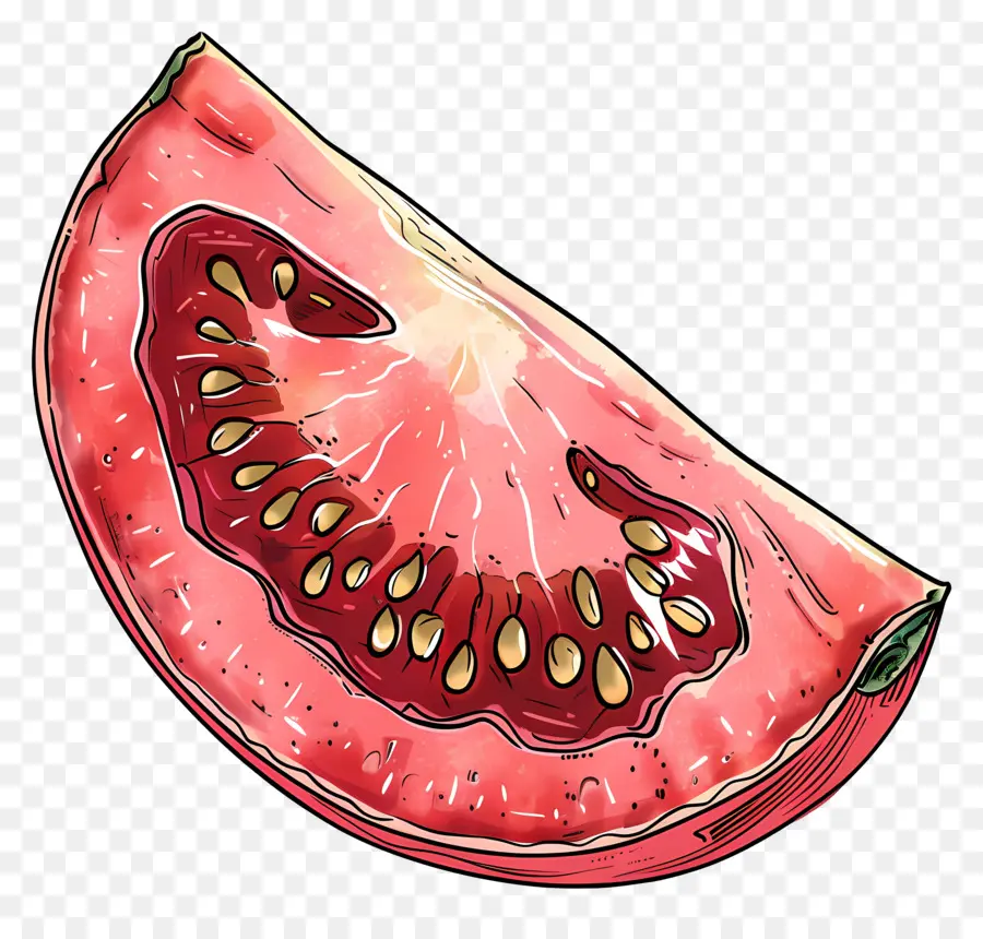 Fatia De Tomate，Pintura Em Aquarela PNG