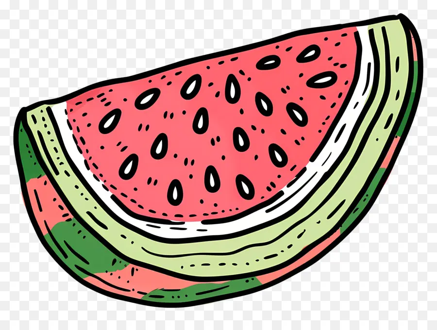 Doodle Watermelon，Melancia PNG