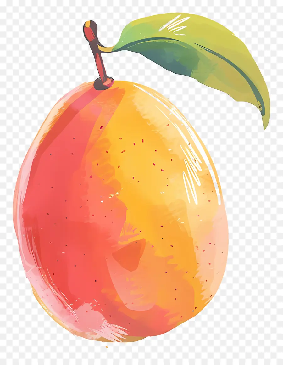 Doodle Mango，Pêssego PNG