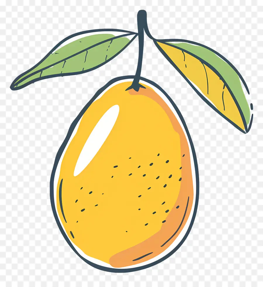 Doodle Mango，Limão PNG