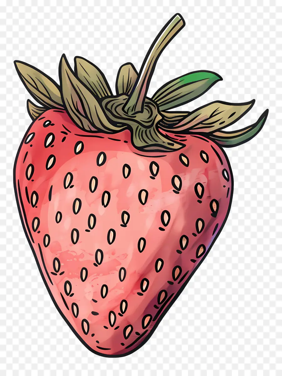 Doodle Strawberry，Morango PNG