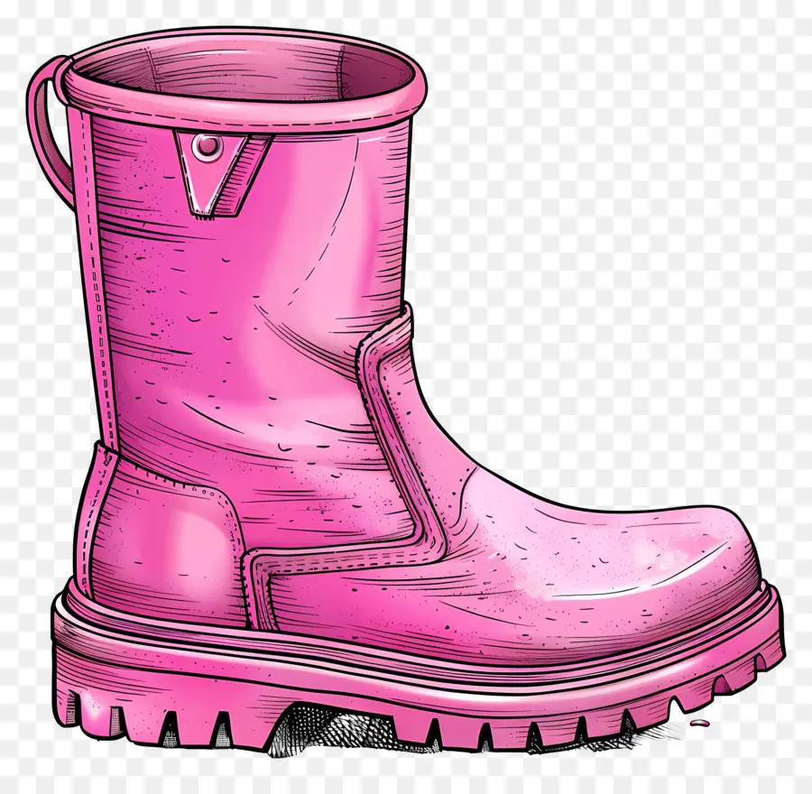 Bota De Borracha Rosa，Boot Pink PNG