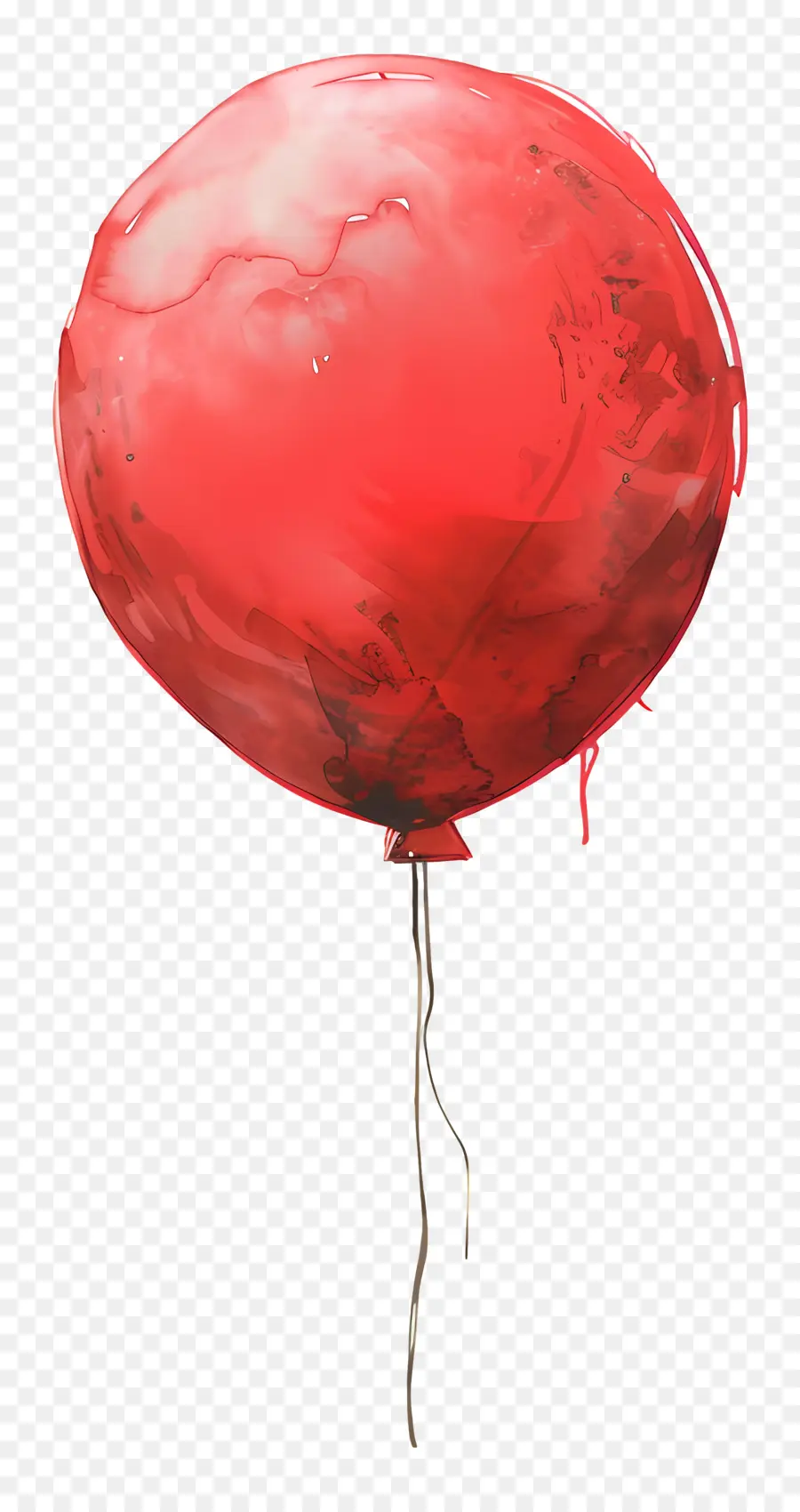 Balão Vermelho，Pontos Brancos PNG