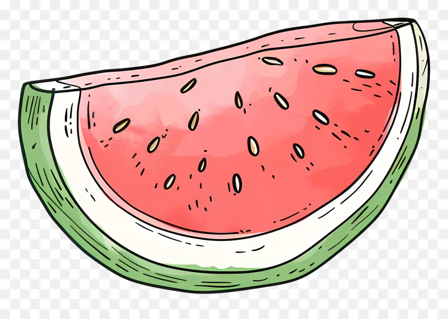 Doodle Watermelon，Melancia PNG