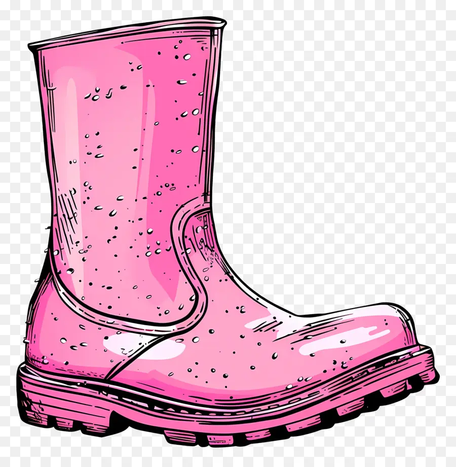 Bota De Borracha Rosa，Botas De Borracha Rosa PNG