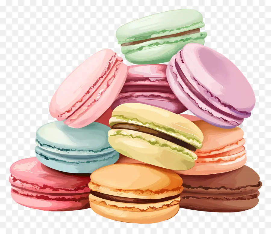 Macarons，Sobremesa PNG