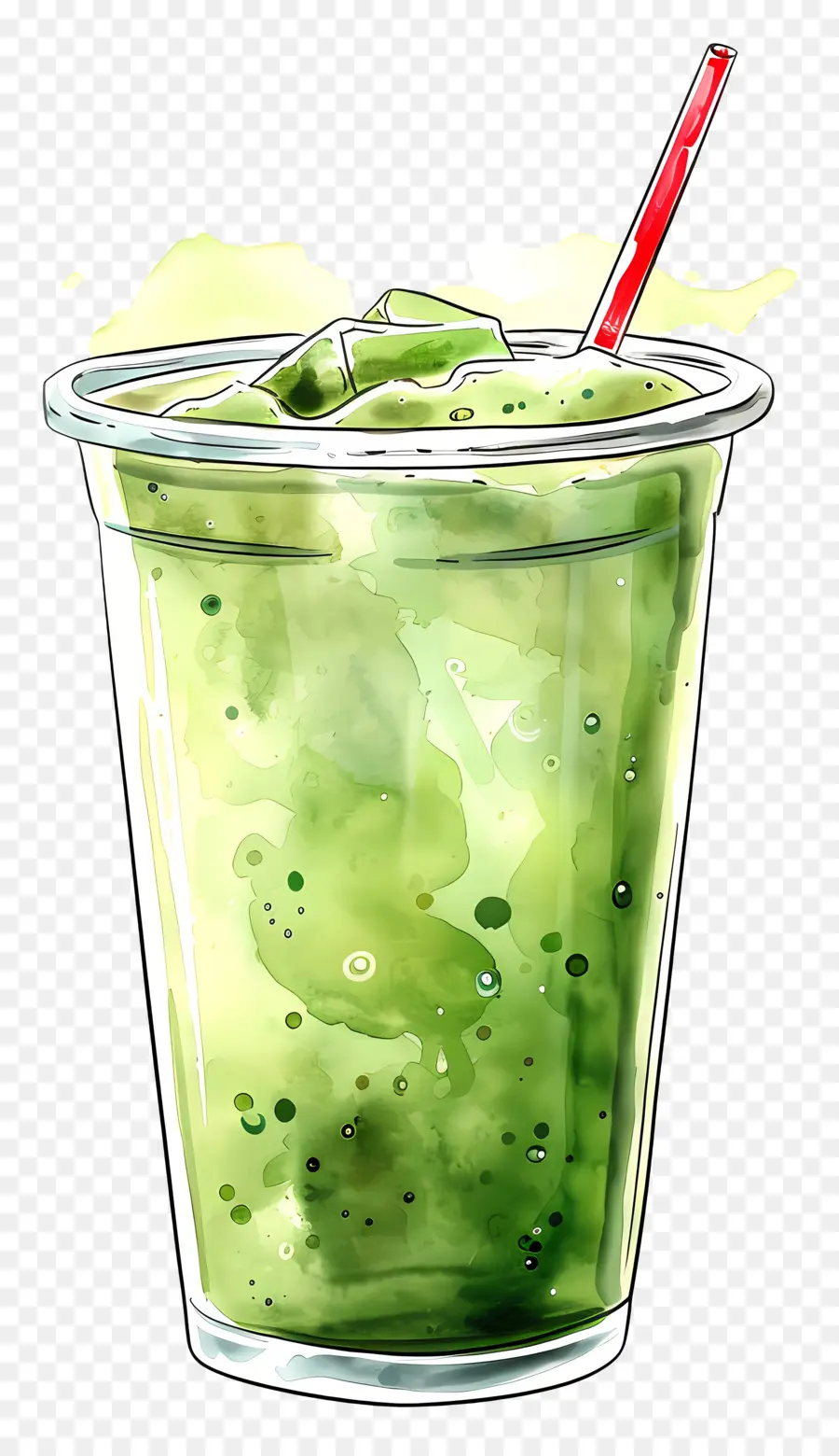 Bebida Matcha，O Chá Verde PNG