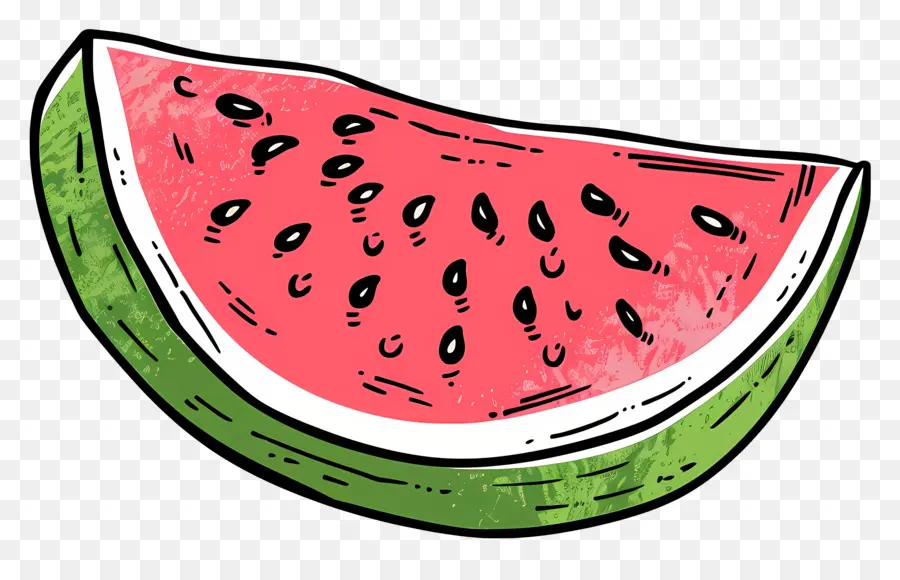 Doodle Watermelon，Melancia PNG