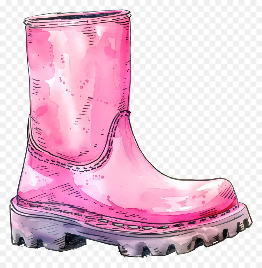 Bota De Borracha Rosa，Botas De Borracha Rosa PNG